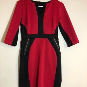 Red and black dress